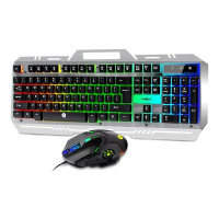 FRONTECH Wired Super Design Gaming Keyboard and Optical Mouse Combo with RGB Backlight Effects (KB-0039, Black)